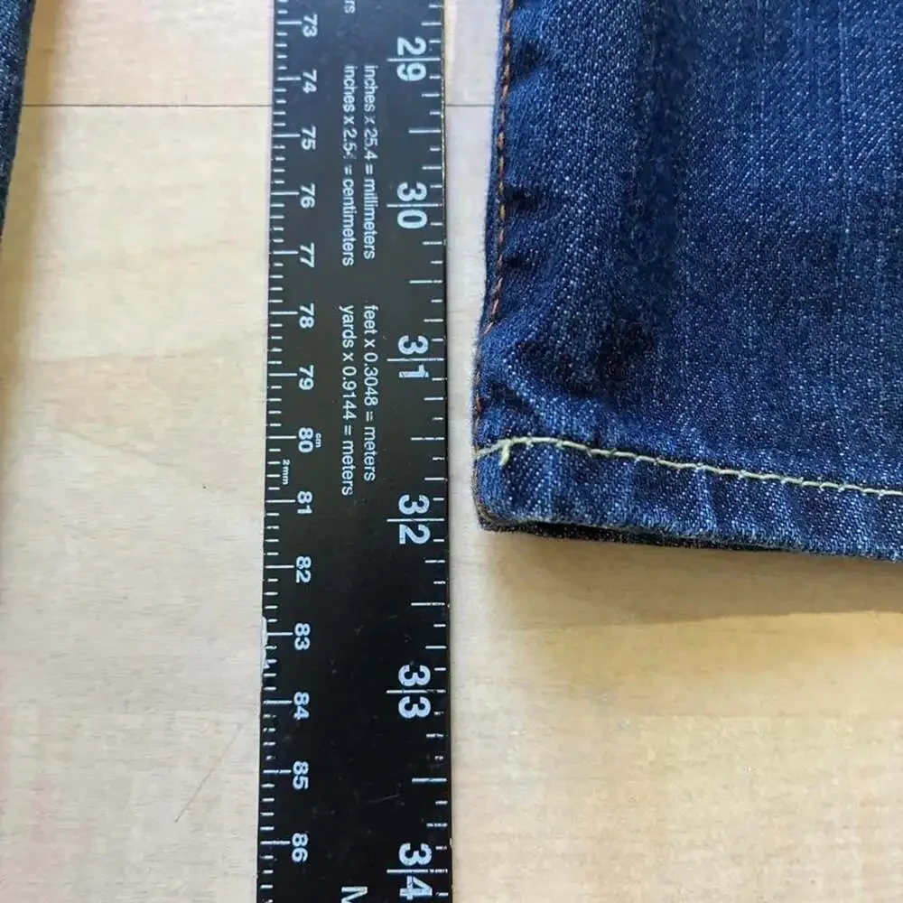 Vintage Guess Jeans Dark Wash Distressed Denim Skater Jeans Size 34
